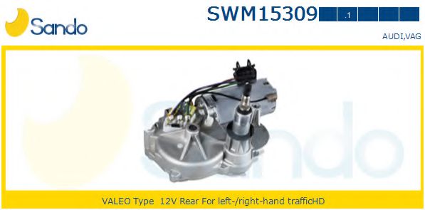 SANDO SWM153091 Двигатель стеклоочистителя для AUDI 100