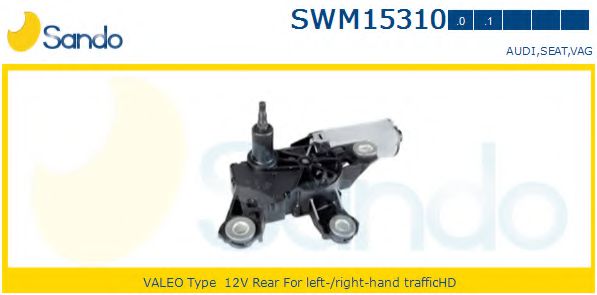 SANDO SWM153100 Двигатель стеклоочистителя для SEAT