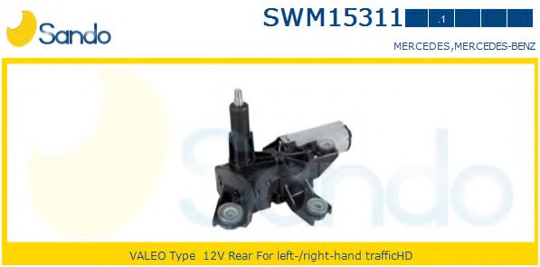 SANDO SWM153111 Двигатель стеклоочистителя SANDO для MERCEDES-BENZ