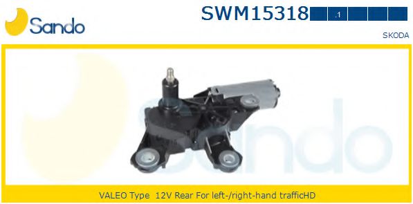 SANDO SWM153181 Двигатель стеклоочистителя SANDO для SKODA