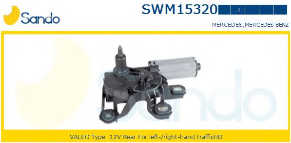 SANDO SWM153201 Двигатель стеклоочистителя SANDO для MERCEDES-BENZ