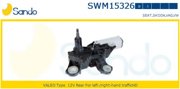 SANDO SWM153260 Двигатель стеклоочистителя для SEAT