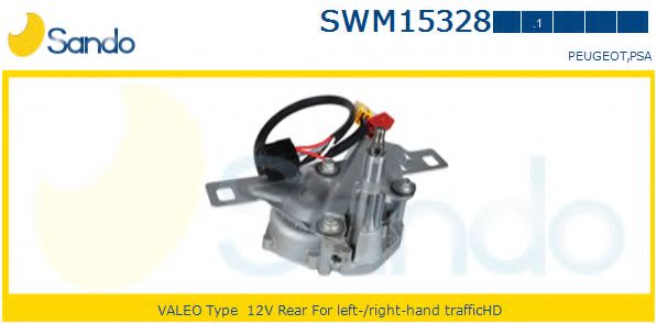 SANDO SWM153281 Двигатель стеклоочистителя SANDO для PEUGEOT