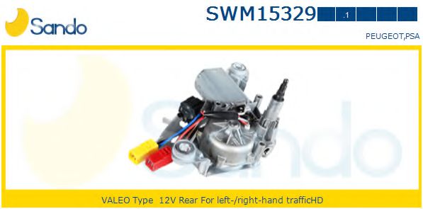 SANDO SWM153291 Двигатель стеклоочистителя SANDO для PEUGEOT