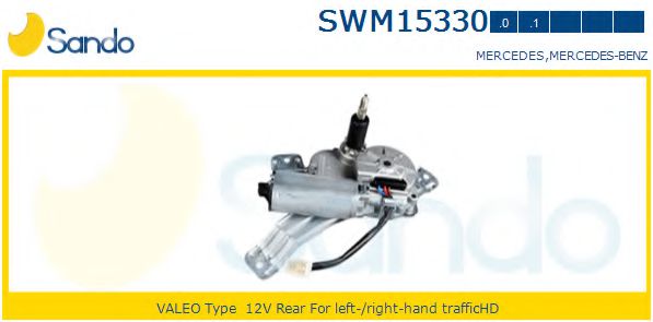SANDO SWM153300 Двигатель стеклоочистителя SANDO для MERCEDES-BENZ