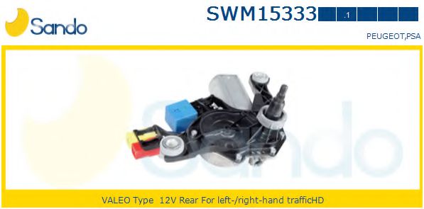 SANDO SWM153331 Двигатель стеклоочистителя SANDO для PEUGEOT
