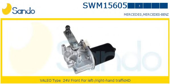 SANDO SWM156051 Двигатель стеклоочистителя SANDO для MERCEDES-BENZ