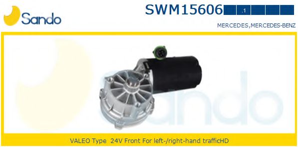 SANDO SWM156061 Двигатель стеклоочистителя SANDO для MERCEDES-BENZ