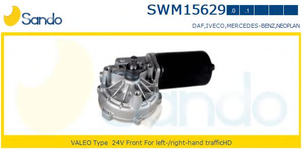 SANDO SWM156290 Двигатель стеклоочистителя SANDO для MERCEDES-BENZ