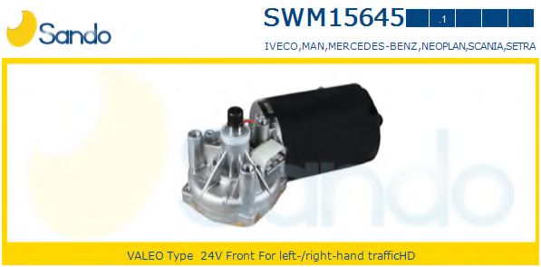 SANDO SWM156451 Двигатель стеклоочистителя для NEOPLAN