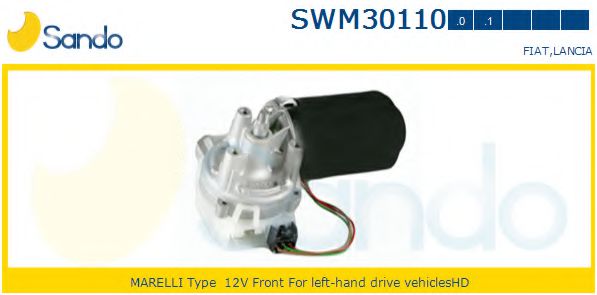 SANDO SWM301100 Двигатель стеклоочистителя для LANCIA Y