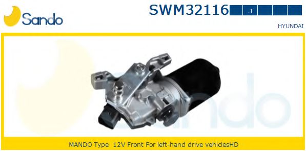 SANDO SWM321161 Двигатель стеклоочистителя SANDO для HYUNDAI