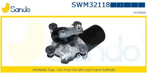 SANDO SWM321181 Двигатель стеклоочистителя SANDO для HYUNDAI