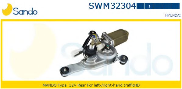 SANDO SWM323041 Двигатель стеклоочистителя SANDO для HYUNDAI TIBURON