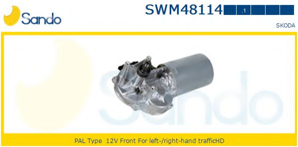 SANDO SWM481141 Двигатель стеклоочистителя SANDO для SKODA