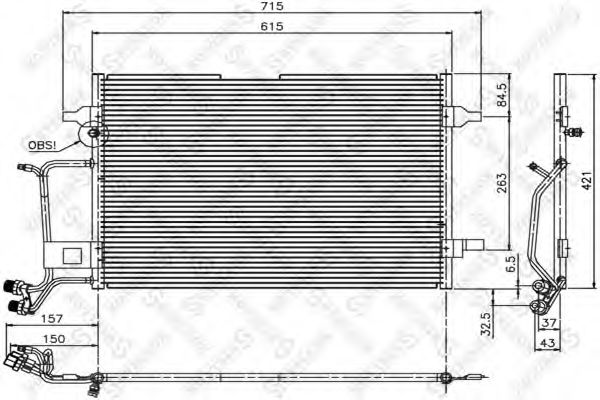 STELLOX 1045006SX Радиатор кондиционера STELLOX 