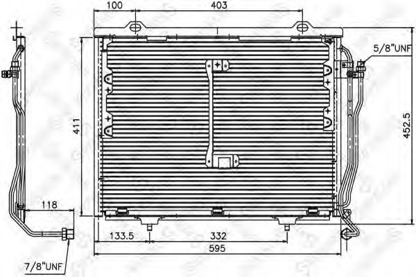 STELLOX 1045055SX Радиатор кондиционера для MERCEDES-BENZ CLK