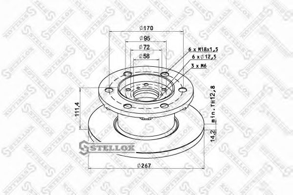 STELLOX 8500735SX Тормозные диски для IVECO