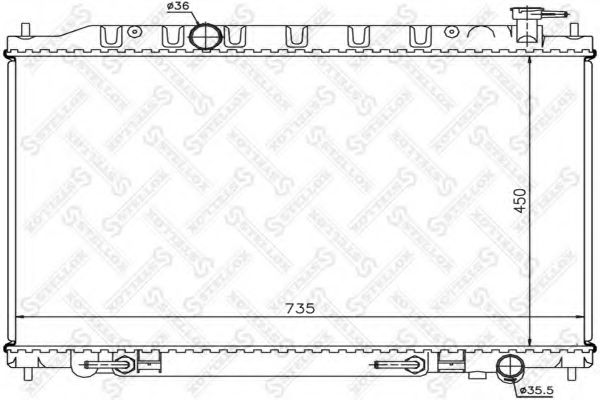 STELLOX 1025399SX Радиатор охлаждения двигателя для NISSAN MURANO