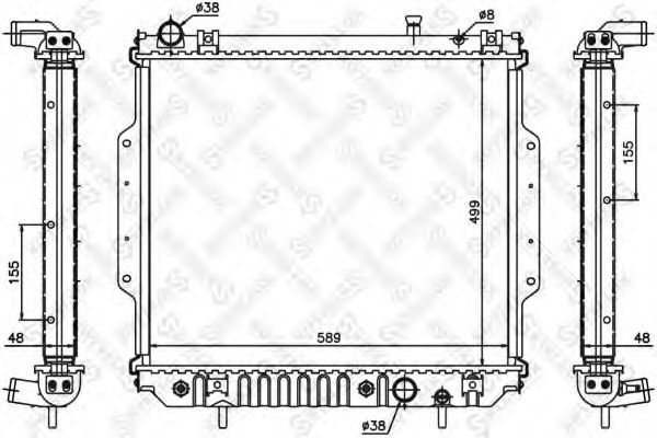 STELLOX 1025632SX Радиатор охлаждения двигателя для JEEP