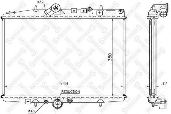 STELLOX 1025648SX Радиатор охлаждения двигателя STELLOX для PEUGEOT 607