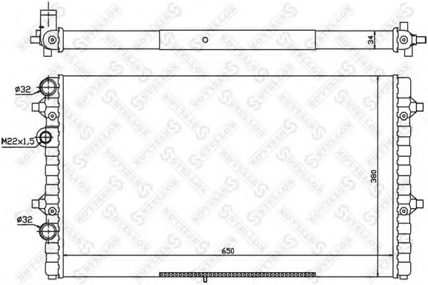 STELLOX 1026570SX Радиатор охлаждения двигателя STELLOX для SEAT