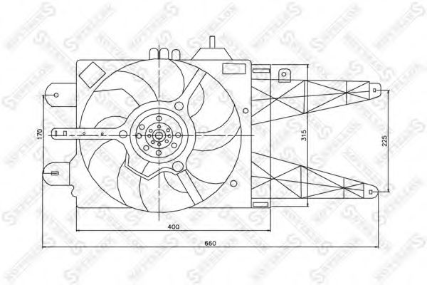 STELLOX 2999311SX Вентилятор системы охлаждения двигателя для FIAT