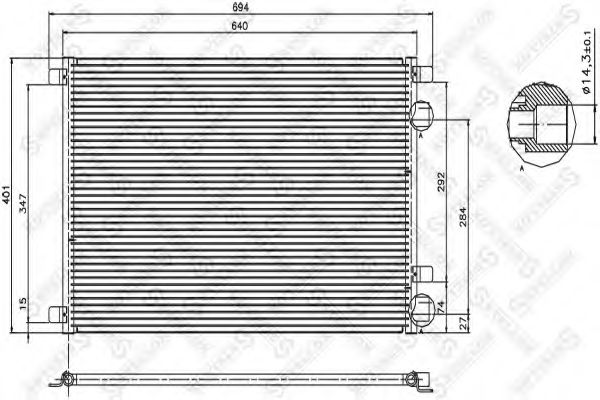 STELLOX 1045034SX Радиатор кондиционера для RENAULT