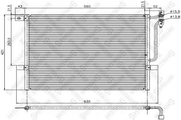 STELLOX 1045052SX Радиатор кондиционера для BMW