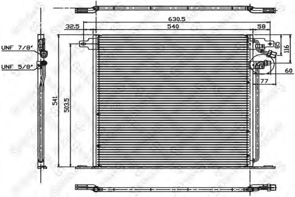 STELLOX 1045068SX Радиатор кондиционера для MERCEDES-BENZ