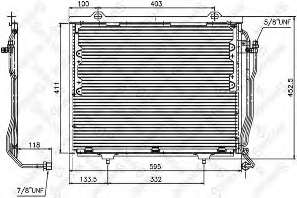 STELLOX 1045123SX Радиатор кондиционера для MERCEDES-BENZ