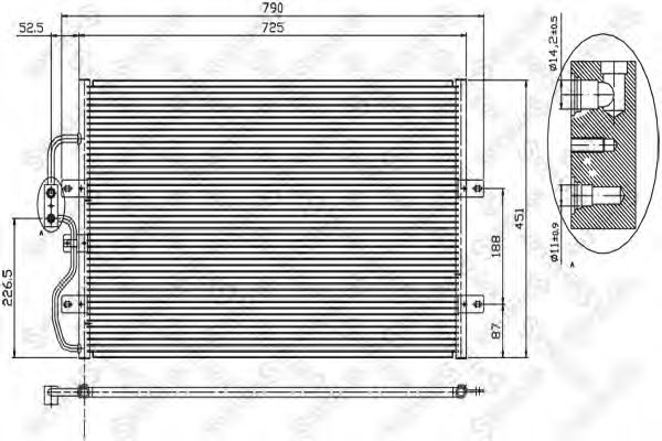 STELLOX 1045301SX Радиатор кондиционера для FIAT