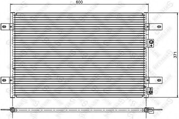 STELLOX 1045310SX Радиатор кондиционера для VOLKSWAGEN