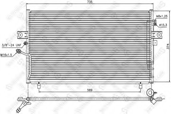 STELLOX 1045473SX Радиатор кондиционера для NISSAN