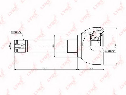 LYNXauto CO7543 Шарнирный комплект, приводной вал  LYNXauto CO7543 Шарнирный комплект, приводной вал