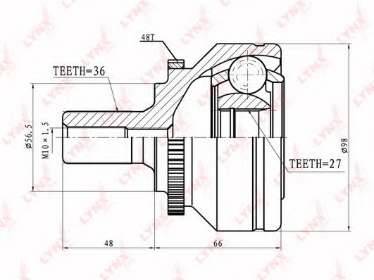 LYNXauto CO8007A ШРУС LYNXAUTO для VOLVO S70