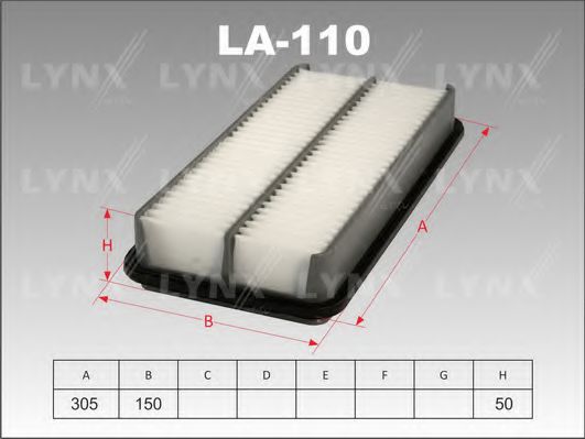 LYNXauto LA110 Воздушный фильтр LYNXAUTO 