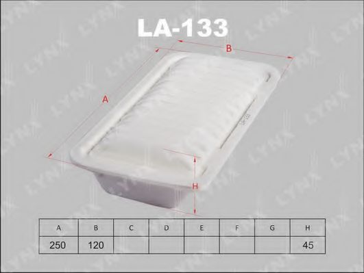 LYNXauto LA133 Воздушный фильтр для DAIHATSU