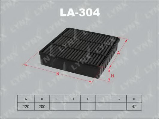 LYNXauto LA304 Воздушный фильтр для MITSUBISHI LANCER