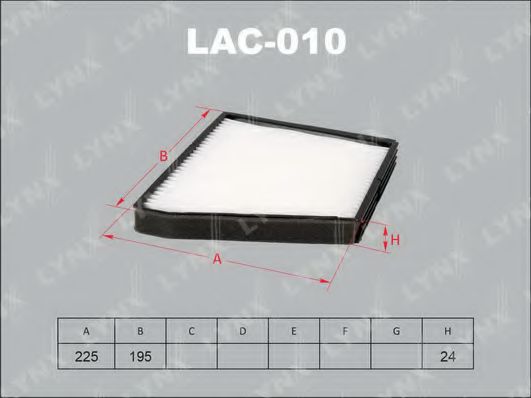 LYNXauto LAC010 Фильтр салона для ZAZ