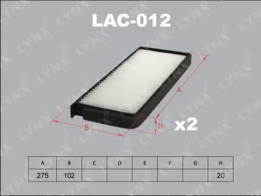 LYNXauto LAC012 Фильтр салона для SSANGYONG