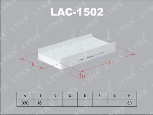 LYNXauto LAC1502 Фильтр салона LYNXAUTO для CADILLAC