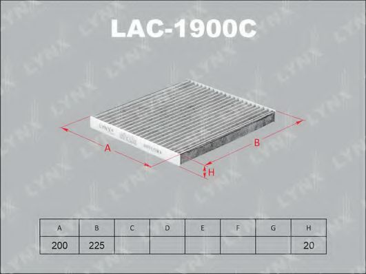 LYNXauto LAC1900C Фильтр салона для SSANGYONG
