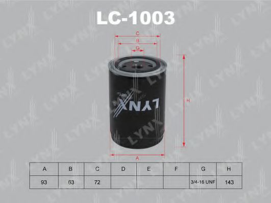 LYNXauto LC1003 Масляный фильтр LYNXAUTO для SEAT