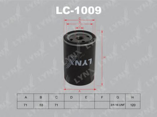 LYNXauto LC1009 Масляный фильтр для AUDI COUPE