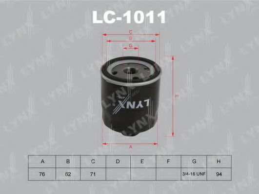 LYNXauto LC1011 Масляный фильтр LYNXAUTO для SEAT