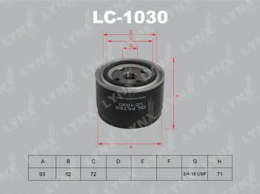 LYNXauto LC1030 Масляный фильтр LYNXAUTO для FORD