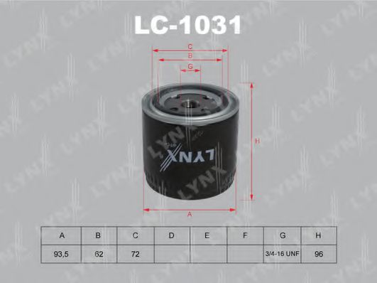 LYNXauto LC1031 Масляный фильтр LYNXAUTO для GAZ