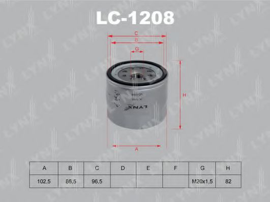 LYNXauto LC1208 Масляный фильтр LYNXAUTO для KIA