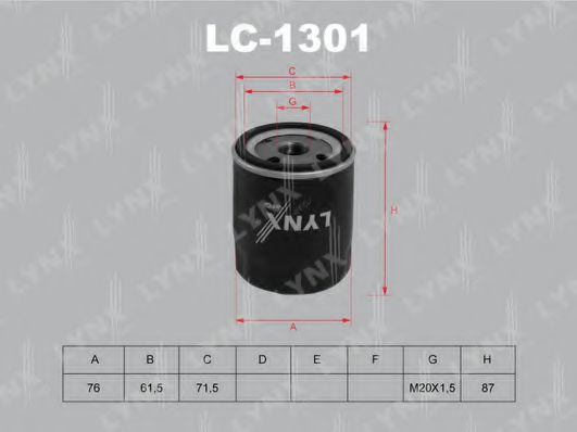 LYNXauto LC1301 Масляный фильтр LYNXAUTO для CITROEN